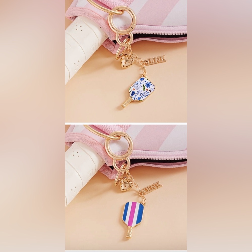 Bag Charm/ key chain enamel pickleball